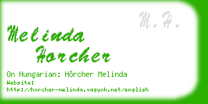 melinda horcher business card